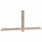 Ekena Millwork Eugene Smooth Timber Gable Bracket, Douglas Fir, 96"W x 32"H x 3 1/2"D x 3 1/2"F, 8/12 Pitch GBW096X32X0404EUG00SDF - alternate 3